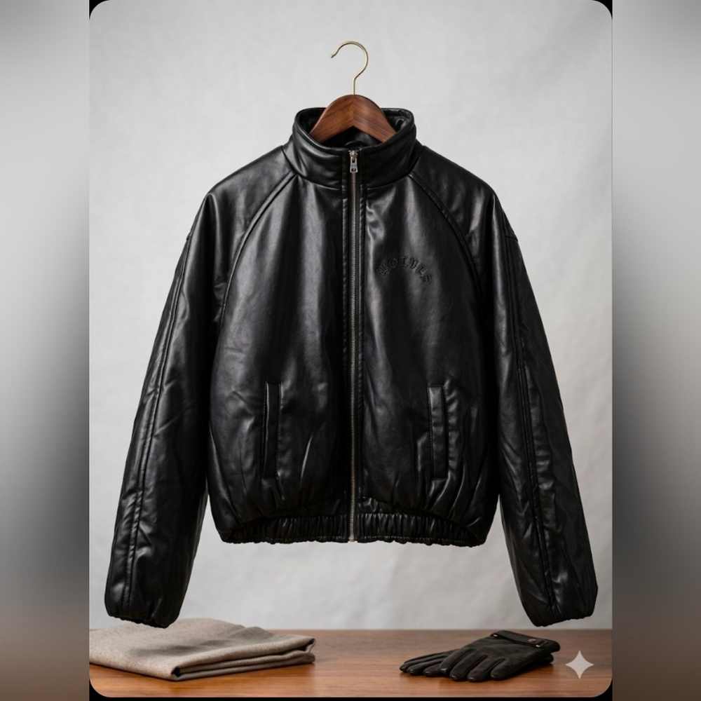 Darc Sport Chopper Sofia Limited Edition Faux Leather Bomber Jacket-Sz Med NWT
